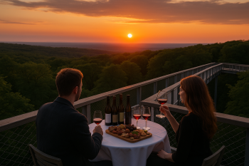 Wein, Wald & Sonnenuntergang